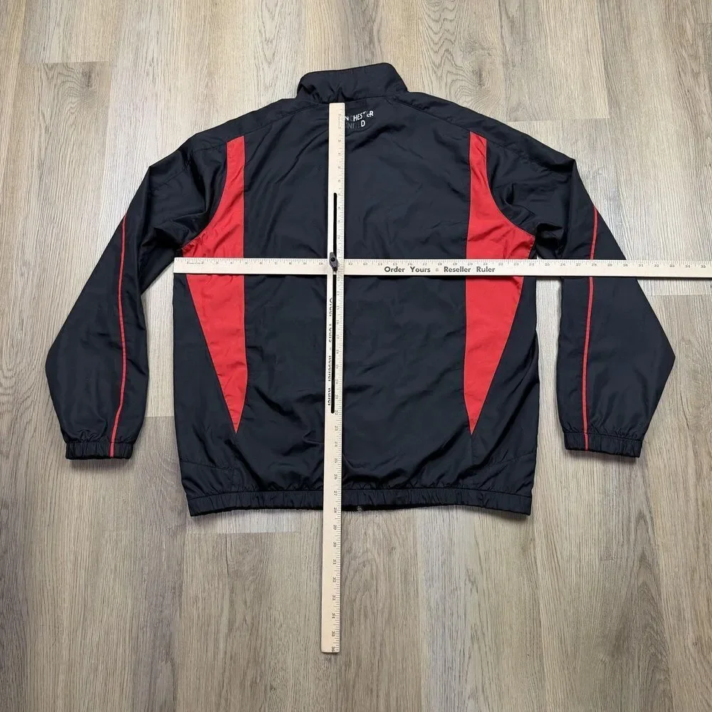 Vintage Manchester United Jacket Mens Large Black Premier League Soccer Football